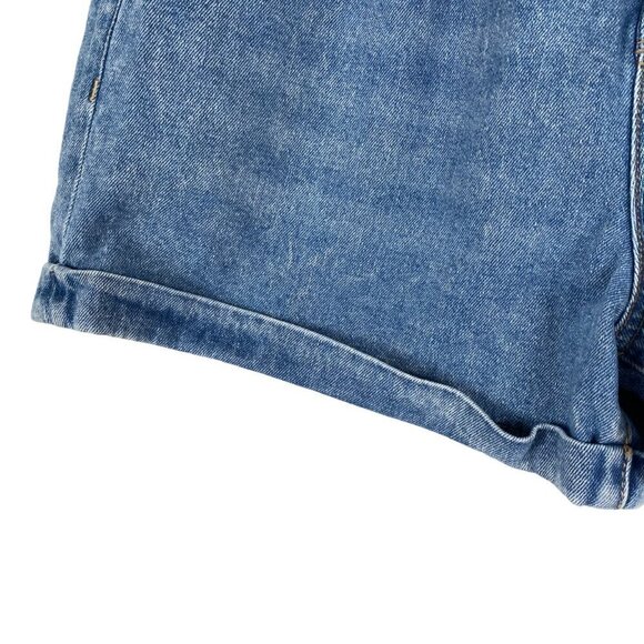 American‎ Eagle Mom Shorts Size 10 Denim High Rise Cuffed Blue NWT SS-1483 - Picture 4 of 10